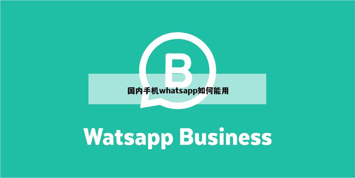 国内手机whatsapp如何能用